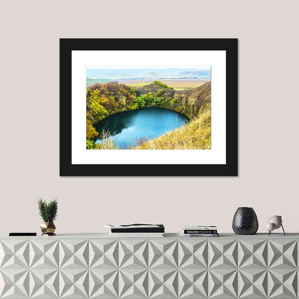 Shadkhurey Lake Russia Canvas Wall Art-1 Piece-Framed Print-20" x 16"-Tiaracle