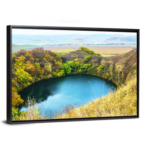 Shadkhurey Lake Russia Canvas Wall Art-3 Horizontal-Gallery Wrap-25" x 16"-Tiaracle