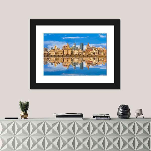 Shanghai Bund Canvas Wall Art-1 Piece-Framed Print-20" x 16"-Tiaracle