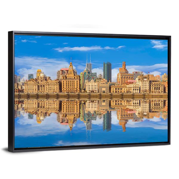 Shanghai Bund Canvas Wall Art-3 Horizontal-Gallery Wrap-25" x 16"-Tiaracle