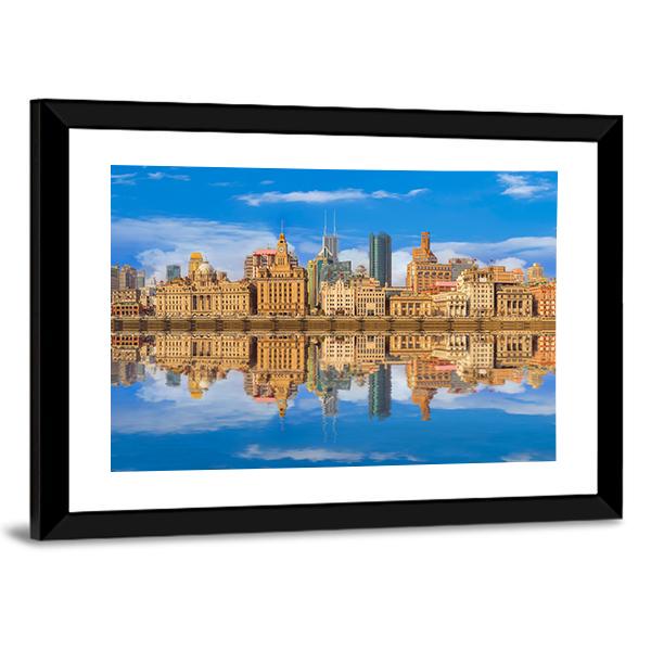 Shanghai Bund Canvas Wall Art-3 Horizontal-Gallery Wrap-25" x 16"-Tiaracle
