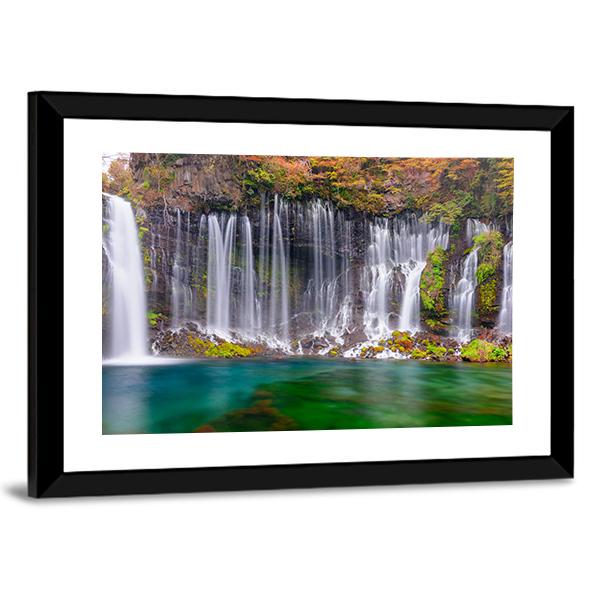 Shiraito Waterfalls Canvas Wall Art-3 Horizontal-Gallery Wrap-25" x 16"-Tiaracle