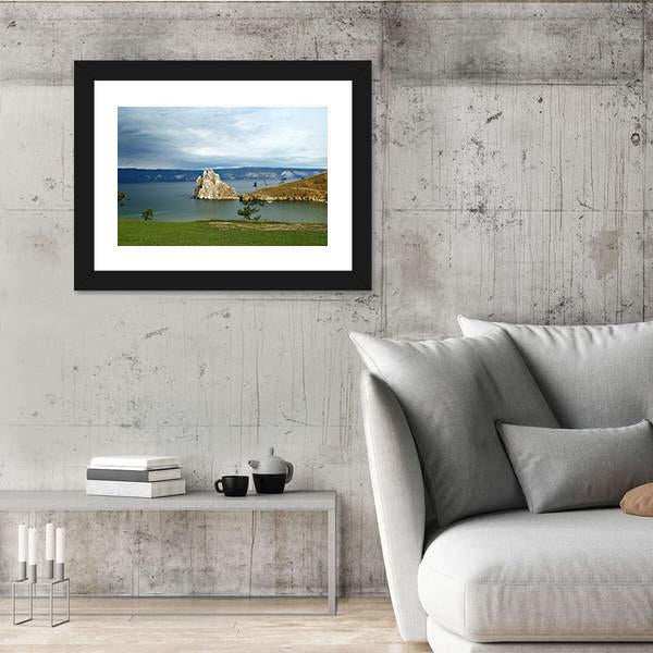 Shore Of The Island Of Olkhon Canvas Wall Art-5 Horizontal-Gallery Wrap-22" x 12"-Tiaracle