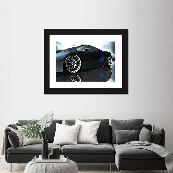 Side View Of Sports Car Canvas Wall Art-5 Horizontal-Gallery Wrap-22" x 12"-Tiaracle