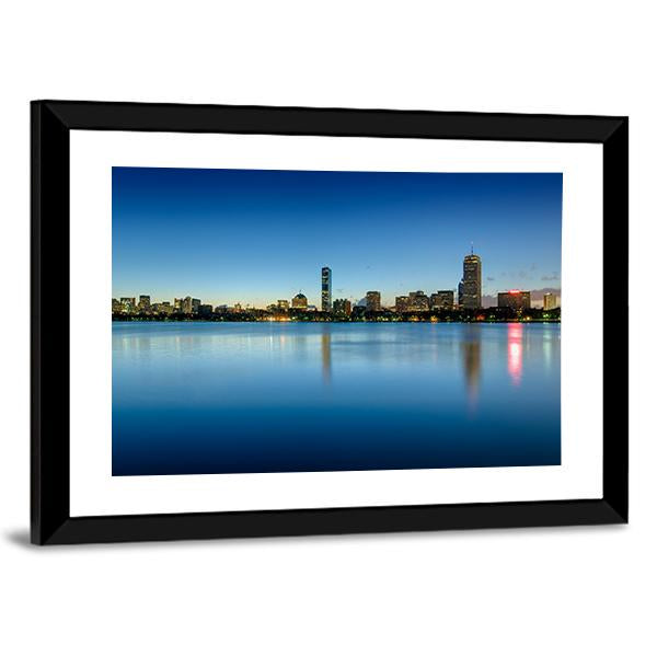 Skyline Of Boston's Back Bay Area Canvas Wall Art-3 Horizontal-Gallery Wrap-25" x 16"-Tiaracle
