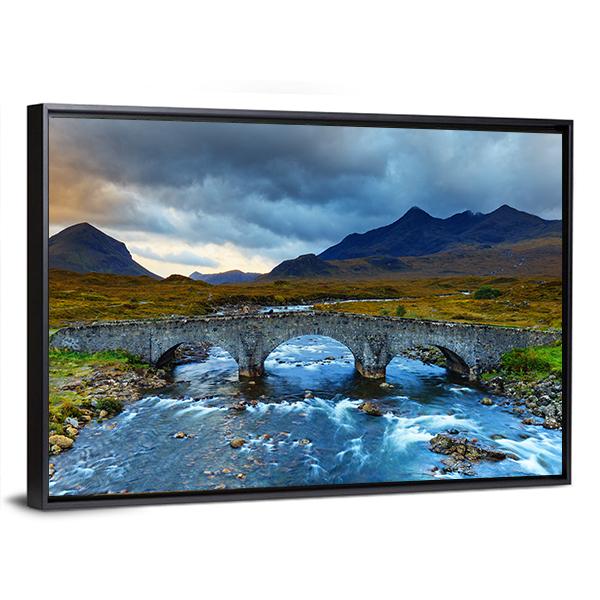 Sligachan Glen With Marsco Mountain Canvas Wall Art-3 Horizontal-Gallery Wrap-25" x 16"-Tiaracle