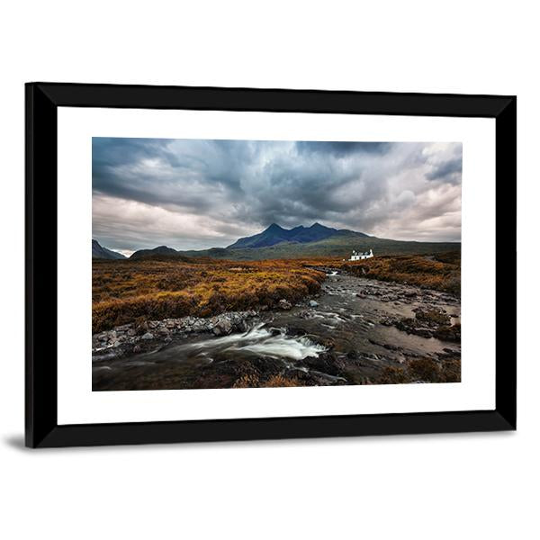 Sligachan Waterfall In United Kingdom Canvas Wall Art-3 Horizontal-Gallery Wrap-25" x 16"-Tiaracle