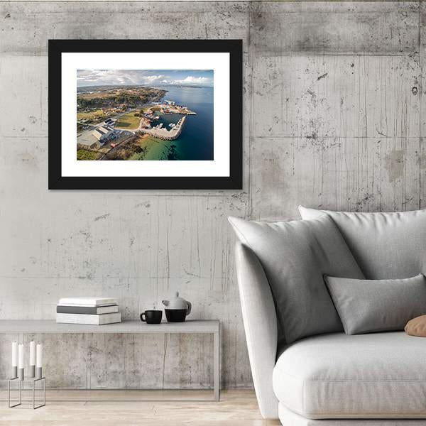 Small Norwegian Island Canvas Wall Art-5 Horizontal-Gallery Wrap-22" x 12"-Tiaracle
