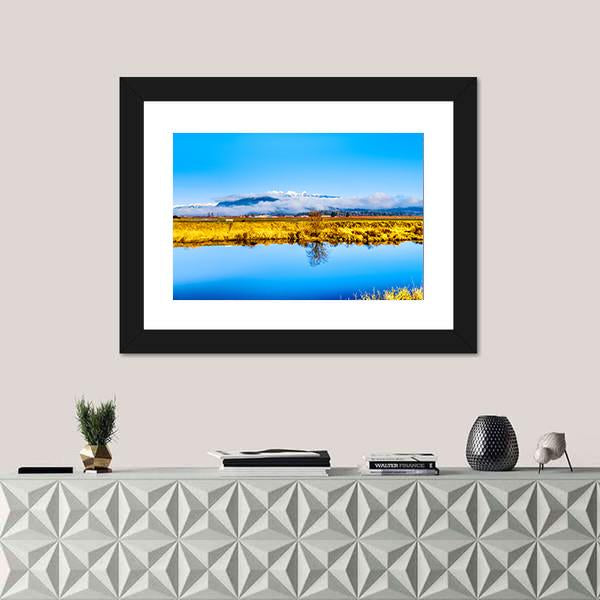 Smooth Surface Of Alouette River Canvas Wall Art-5 Horizontal-Gallery Wrap-22" x 12"-Tiaracle