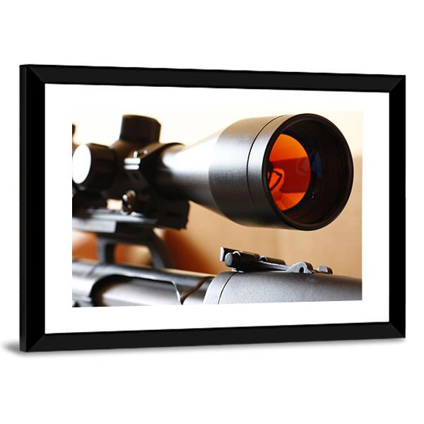 Sniper Rifle Scope Canvas Wall Art-5 Horizontal-Gallery Wrap-22" x 12"-Tiaracle