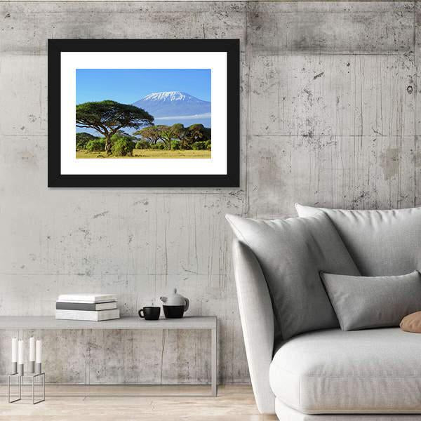 Snow On Top Of Mount Kilimanjaro Canvas Wall Art-3 Horizontal-Gallery Wrap-25" x 16"-Tiaracle