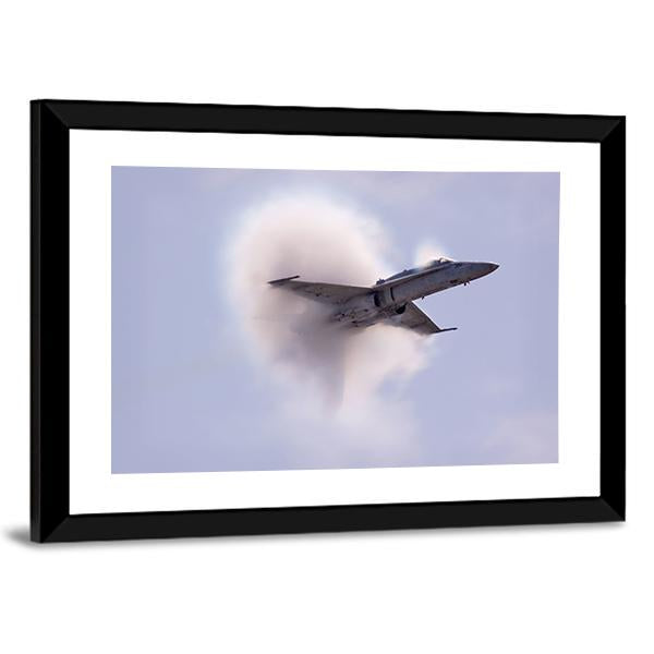 Sonic Pressure Waves From An Aircraft Canvas Wall Art-5 Horizontal-Gallery Wrap-22" x 12"-Tiaracle