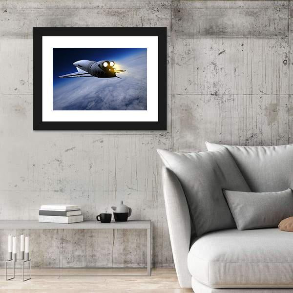 Space Transport On The Sky Canvas Wall Art-5 Horizontal-Gallery Wrap-22" x 12"-Tiaracle