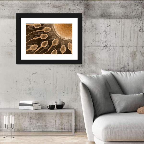 Sperm Close Up Canvas Wall Art-5 Horizontal-Gallery Wrap-22" x 12"-Tiaracle