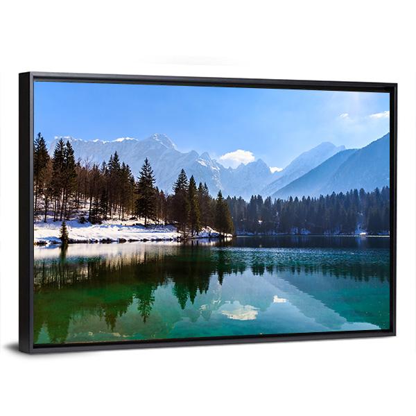 Spring At The Alpine Lake Canvas Wall Art-3 Horizontal-Gallery Wrap-25" x 16"-Tiaracle