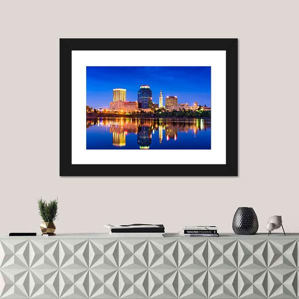 Springfield In Massachusetts Canvas Wall Art-1 Piece-Framed Print-20" x 16"-Tiaracle