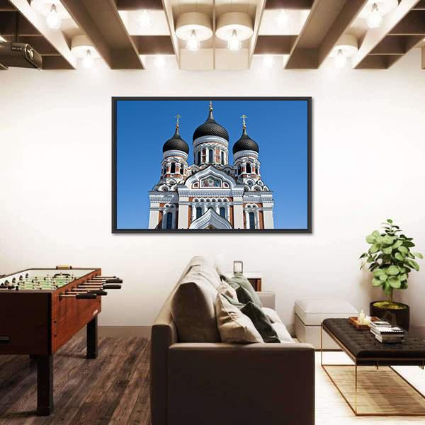 St Alexander Nevsky Orthodox Church In Tallinn Canvas Wall Art-3 Horizontal-Gallery Wrap-25" x 16"-Tiaracle