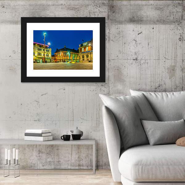 St Nicholas Square In Leicester Canvas Wall Art-5 Horizontal-Gallery Wrap-22" x 12"-Tiaracle