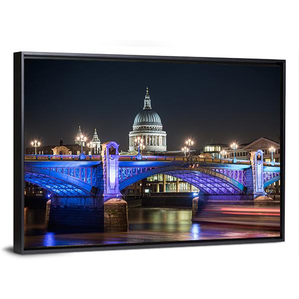 St Paul's Cathedral In London Canvas Wall Art-3 Horizontal-Gallery Wrap-25" x 16"-Tiaracle