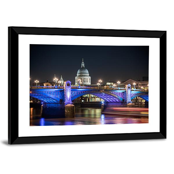 St Paul's Cathedral In London Canvas Wall Art-3 Horizontal-Gallery Wrap-25" x 16"-Tiaracle