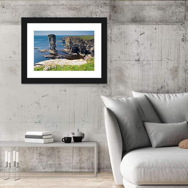 Stacks Of Yesnaby In Orkney Canvas Wall Art-5 Horizontal-Gallery Wrap-22" x 12"-Tiaracle