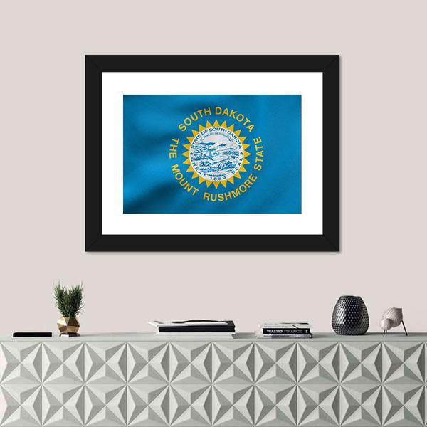 State Of South Dakota Flag Canvas Wall Art-5 Horizontal-Gallery Wrap-22" x 12"-Tiaracle
