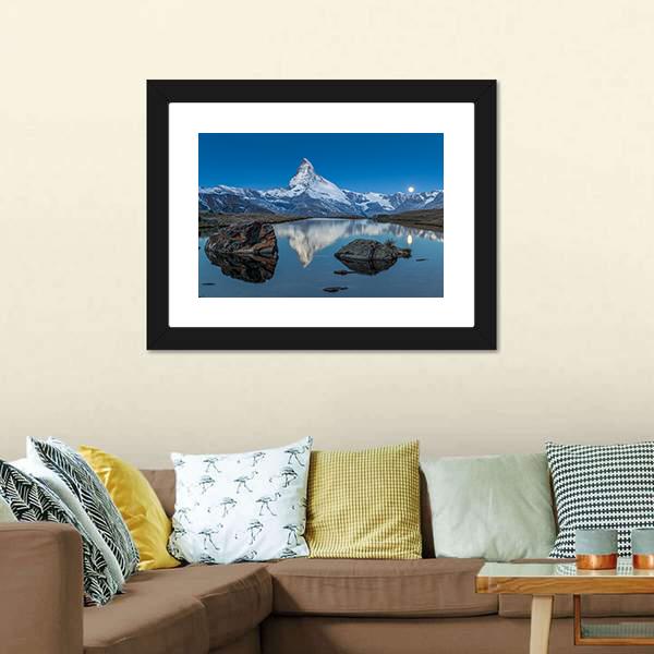 Stellilake In Afternoon Canvas Wall Art-1 Piece-Framed Print-30" x 20"-Tiaracle