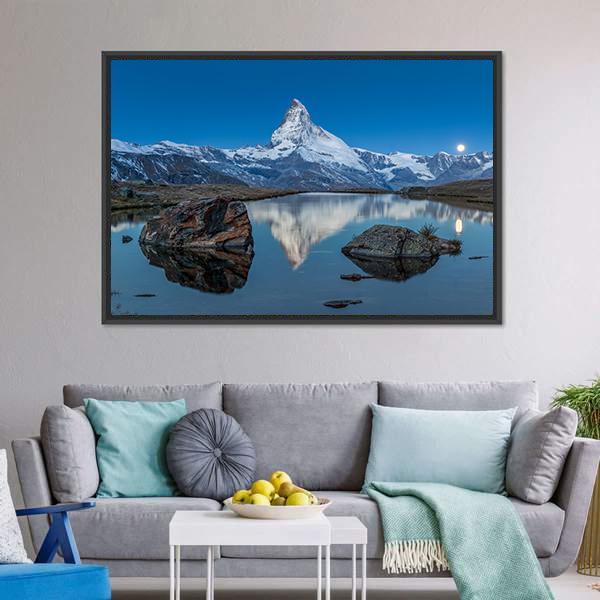 Stellilake In Afternoon Canvas Wall Art-3 Horizontal-Gallery Wrap-25" x 16"-Tiaracle