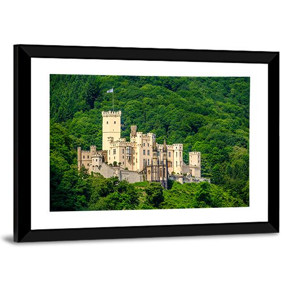 Stolzenfels Castle At Rhine Valley Canvas Wall Art-5 Horizontal-Gallery Wrap-22" x 12"-Tiaracle