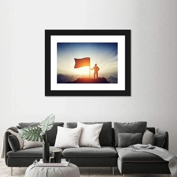 Successful Challenge Concept Canvas Wall Art-1 Piece-Framed Print-20" x 16"-Tiaracle