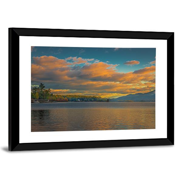 Summer View Of Lake George in New York Canvas Wall Art-5 Horizontal-Gallery Wrap-22" x 12"-Tiaracle
