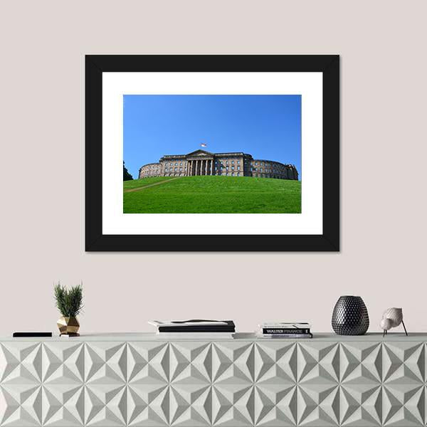 Summer View Of Wilhelmshoehe Castle Park Canvas Wall Art-1 Piece-Framed Print-30" x 20"-Tiaracle