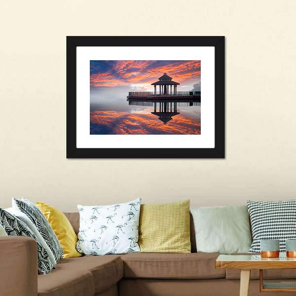 Sun Moon Lake Taiwan Canvas Wall Art-5 Horizontal-Gallery Wrap-22" x 12"-Tiaracle
