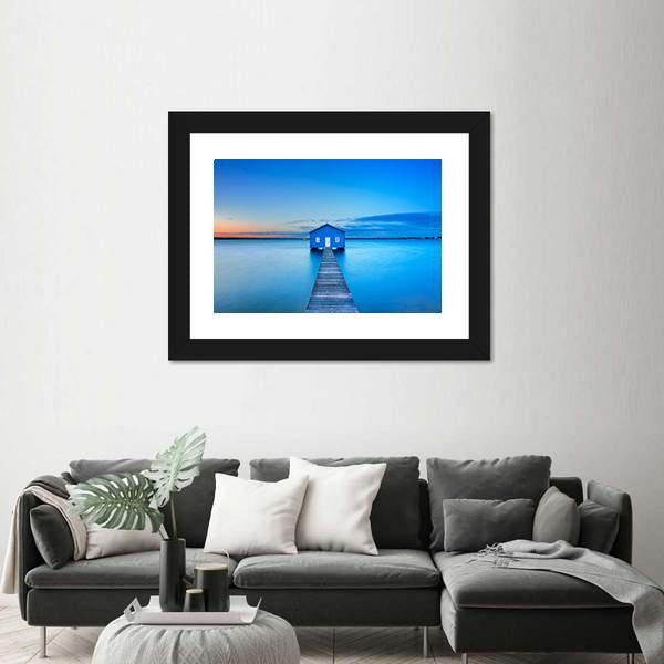 Sunrise Over The Matilda Bay Canvas Wall Art-1 Piece-Framed Print-20" x 16"-Tiaracle