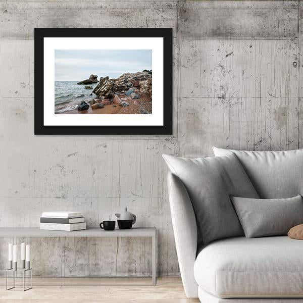 Sunset Over Old Demolished Military Forts Canvas Wall Art-5 Horizontal-Gallery Wrap-22" x 12"-Tiaracle