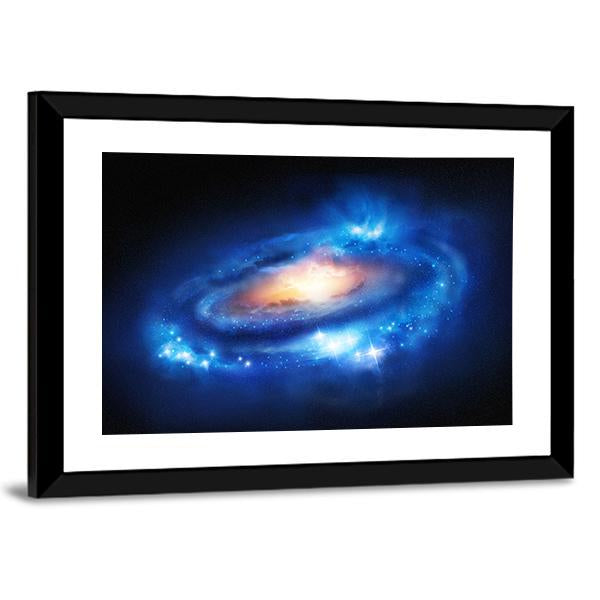 Super Massive Galaxy Canvas Wall Art-5 Horizontal-Gallery Wrap-22" x 12"-Tiaracle