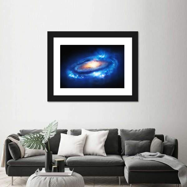 Super Massive Galaxy Canvas Wall Art-5 Horizontal-Gallery Wrap-22" x 12"-Tiaracle