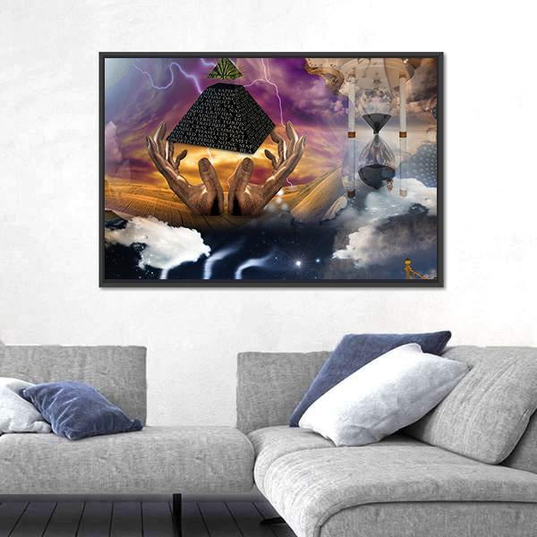 Surreal Composition Canvas Wall Art-5 Horizontal-Gallery Wrap-22" x 12"-Tiaracle