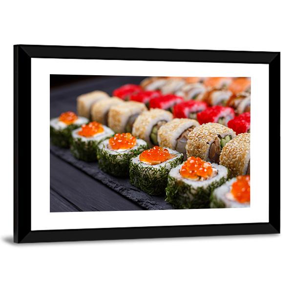Sushi Restaurant Japan Canvas Wall Art-5 Horizontal-Gallery Wrap-22" x 12"-Tiaracle