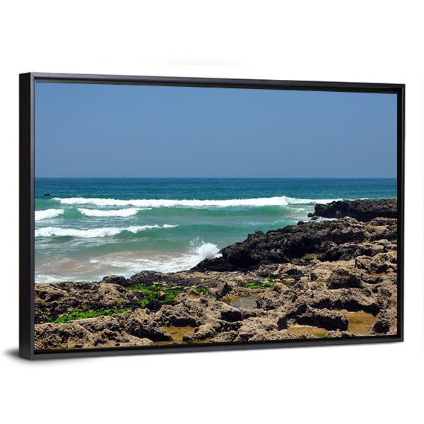 Taghazout Bay Morocco Canvas Wall Art-1 Piece-Floating Frame-36" x 24"-Tiaracle