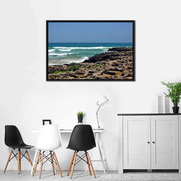 Taghazout Bay Morocco Canvas Wall Art-3 Horizontal-Gallery Wrap-25" x 16"-Tiaracle