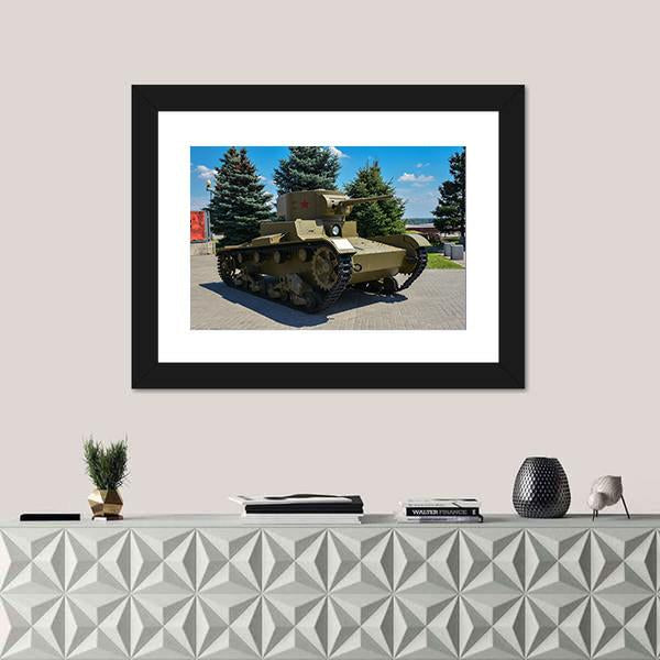 Tank Exhibition Russia Canvas Wall Art-1 Piece-Framed Print-20" x 16"-Tiaracle