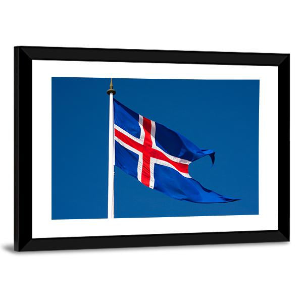 The Icelandic Flag Canvas Wall Art-5 Horizontal-Gallery Wrap-22" x 12"-Tiaracle
