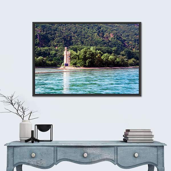 The Mouse Tower Berlin Canvas Wall Art-1 Piece-Floating Frame-36" x 24"-Tiaracle