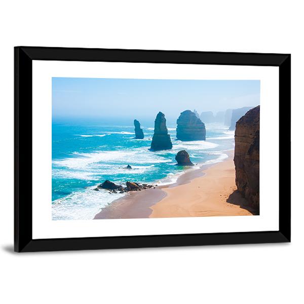 The Twelve Apostles In Victoria Canvas Wall Art-5 Horizontal-Gallery Wrap-22" x 12"-Tiaracle