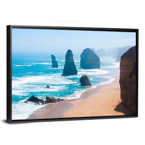 The Twelve Apostles In Victoria Canvas Wall Art-5 Horizontal-Gallery Wrap-22" x 12"-Tiaracle