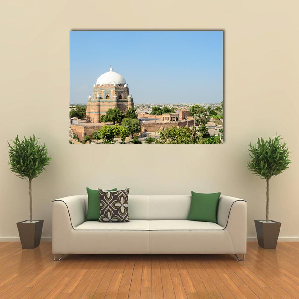 Tomb Of Shah Rukn-e-Alam Multan Canvas Wall Art-1 Piece-Gallery Wrap-36" x 24"-Tiaracle