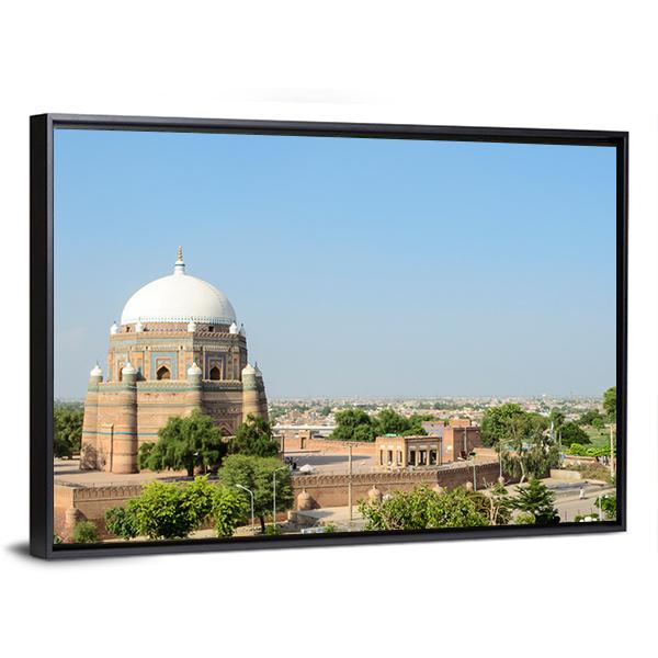 Tomb Of Shah Rukn-e-Alam Multan Canvas Wall Art-3 Horizontal-Gallery Wrap-25" x 16"-Tiaracle