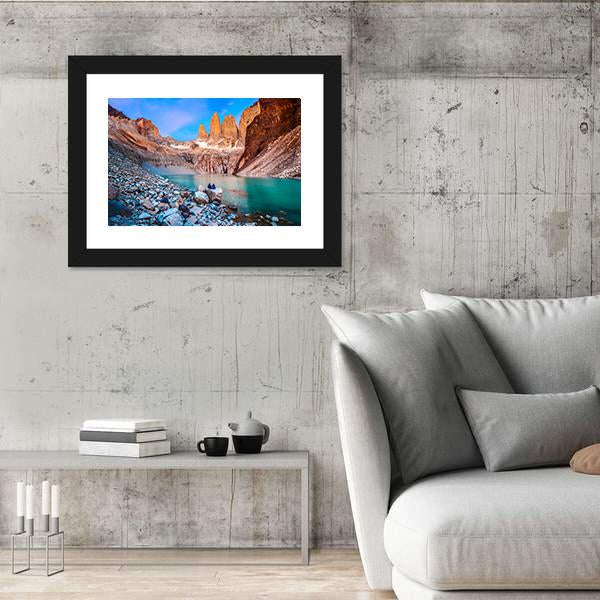 Torres Del Paine National Park Chile Canvas Wall Art-5 Horizontal-Gallery Wrap-22" x 12"-Tiaracle