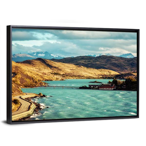 Torres del Paine In Chile Canvas Wall Art-5 Horizontal-Gallery Wrap-22" x 12"-Tiaracle